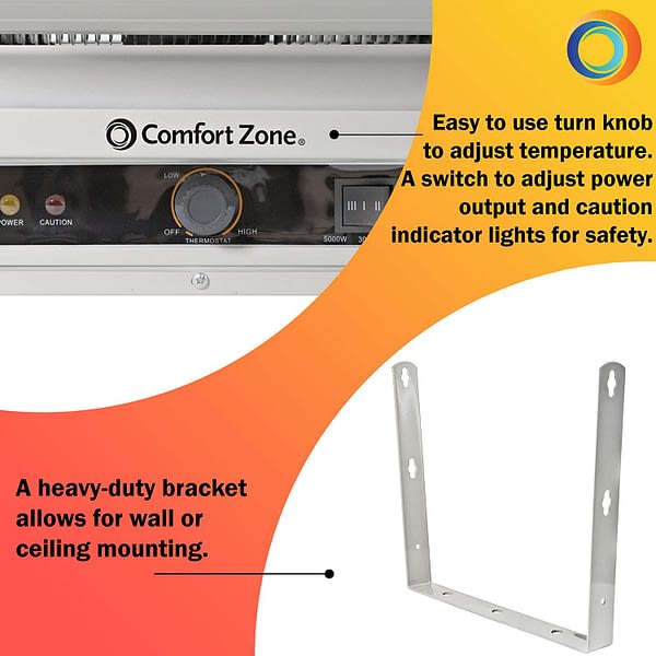 FAN-FORCED CEILING MOUNT HEATER WITH DUAL KNOB CONTROL (2)