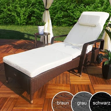 Mainlandbrands Swing Harmony Rattan Garden Lounger Relax Polyrattan Garden Lounger Rattan Furniture Sun Lounger Mainland Brands